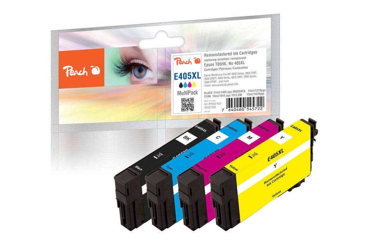 Peach 0F321358 inktcartridge 4 stuk(s) Compatibel Hoog (XL) rendement Zwart, Magenta, Geel, Cyaan-0