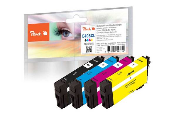 Peach 0F321358 inktcartridge 4 stuk(s) Compatibel Hoog (XL) rendement Zwart, Magenta, Geel, Cyaan