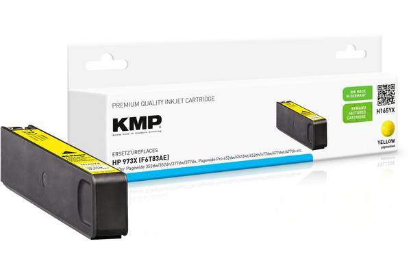 KMP cartridge HP 973X (F6T83AE) geel 7000 S. Hybride chip bijgevuld