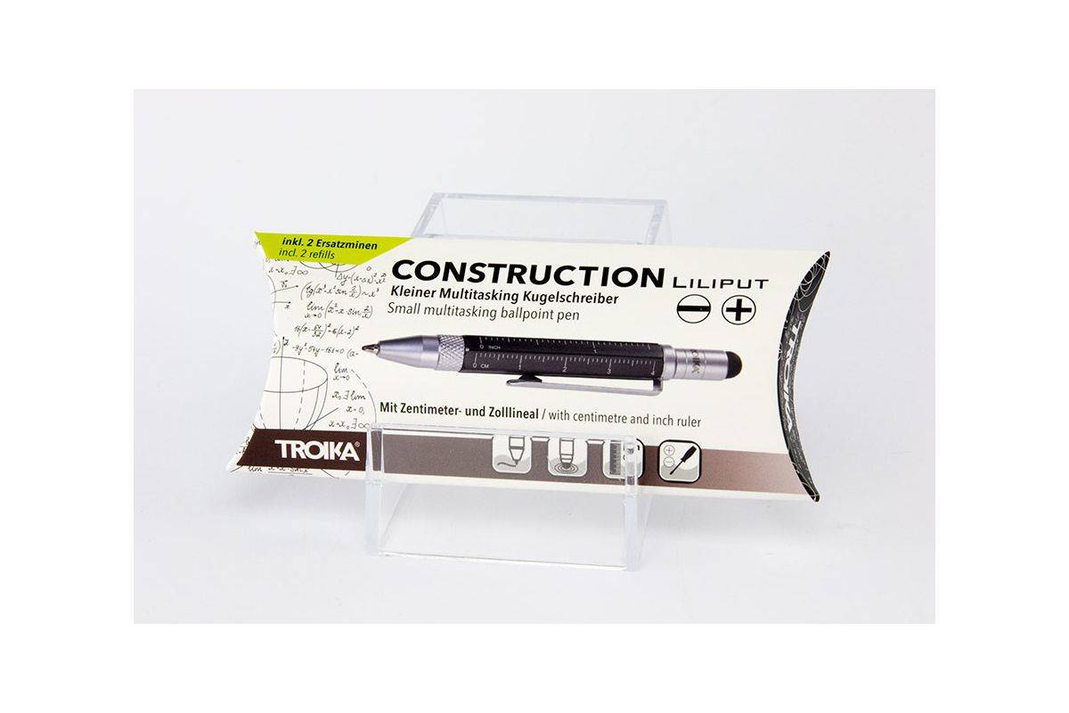 TROIKA Multitasking Balpen LILIPUT TOOL PEN zwart-1