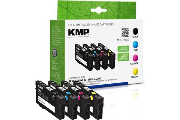 KMP 1656,4005 inktcartridge, 4 stuks. Compatibel met zwart, cyaan, magenta en geel.