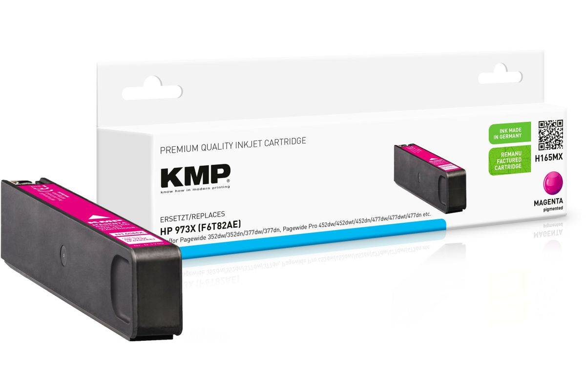 KMP cartridge HP 973X (F6T82AE) magenta 7000 S. Hybride chip bijgevuld-0