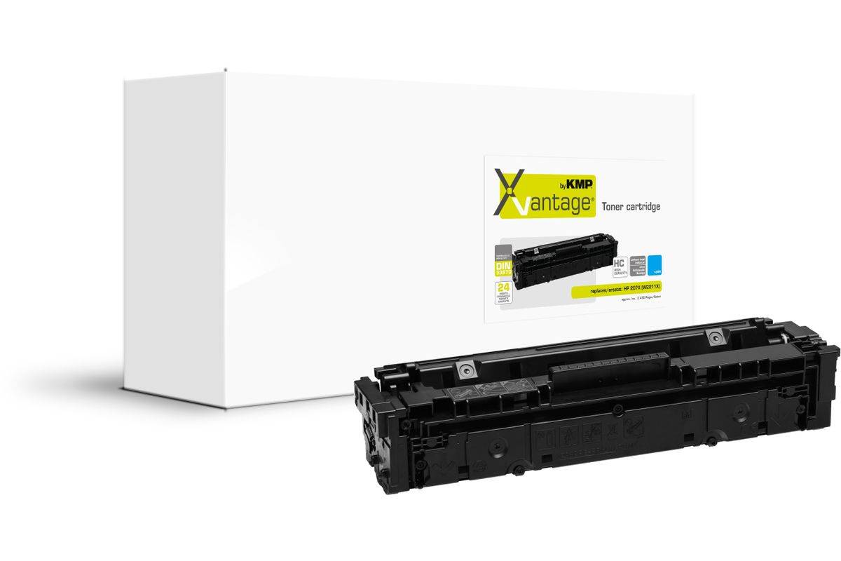 KMP XVantage toner HP207X (W2211X) 2450 pagina's cyaan gereviseerd-0