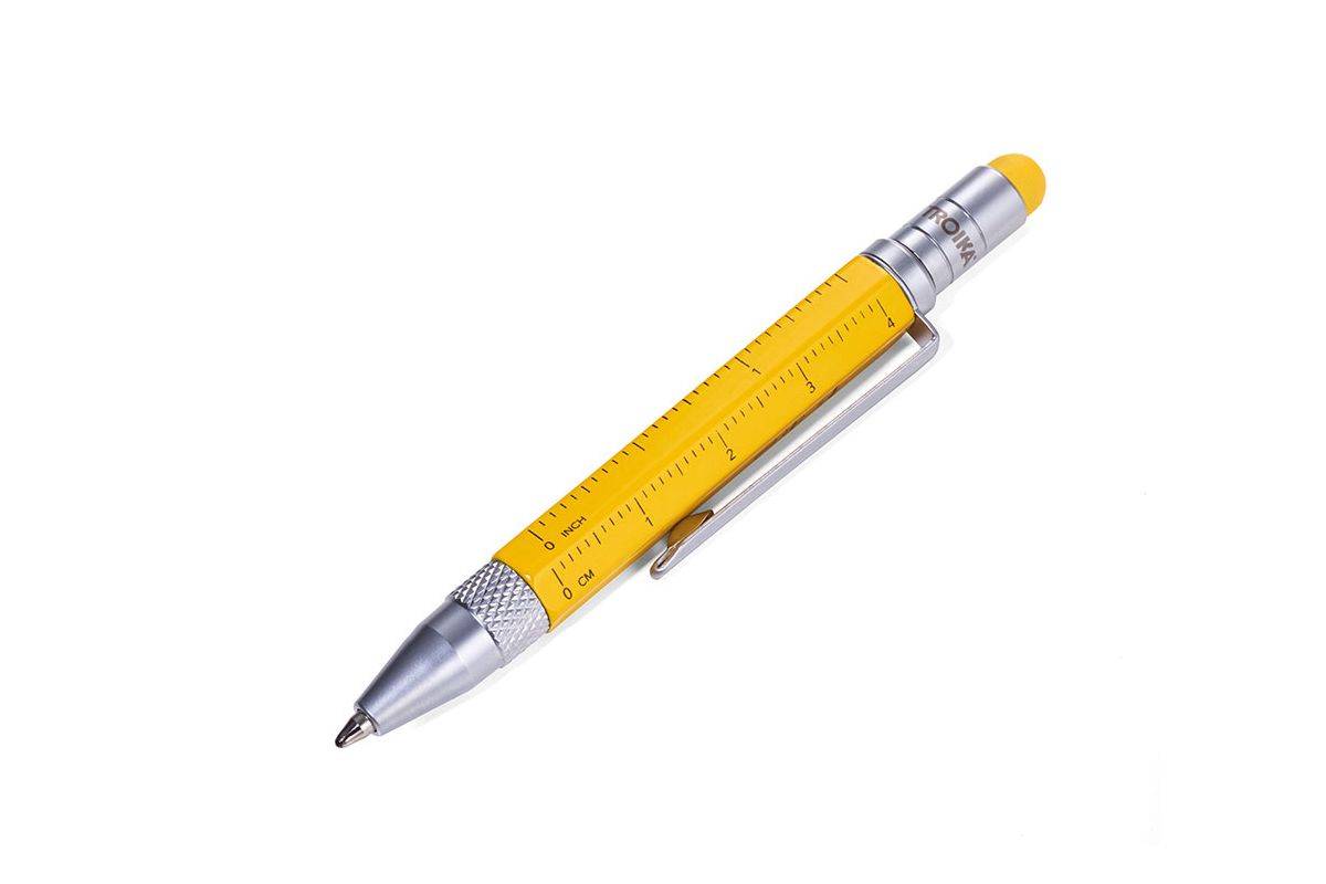 TROIKA Multitasking Balpen LILIPUT TOOL PEN geel-0
