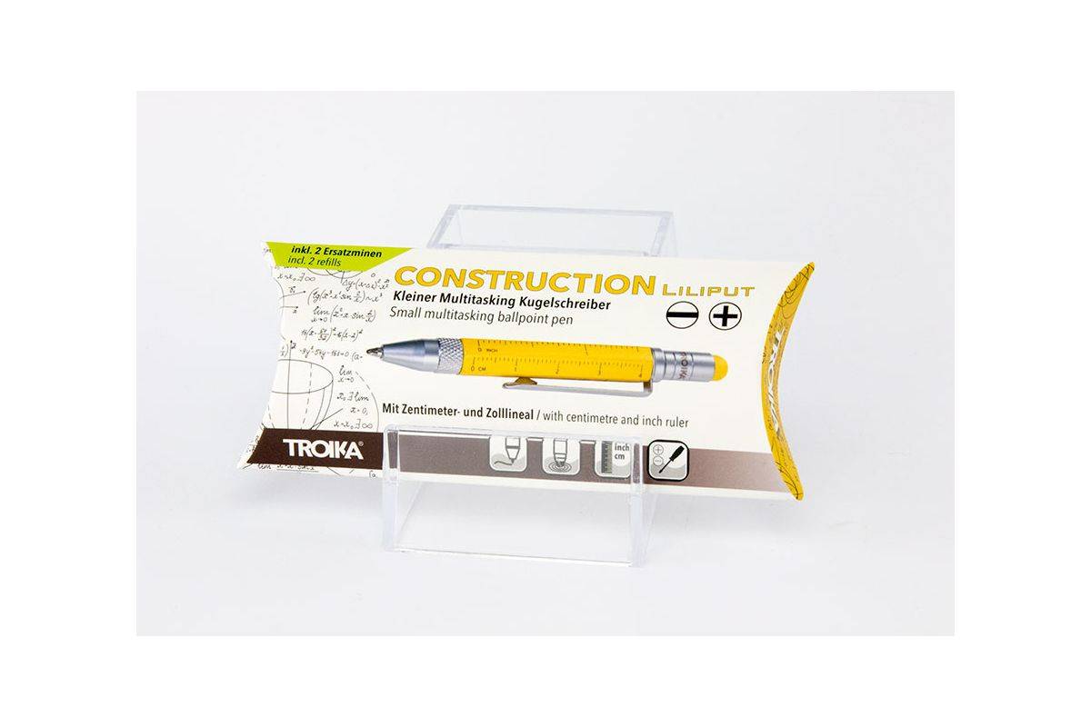TROIKA Multitasking Balpen LILIPUT TOOL PEN geel-1