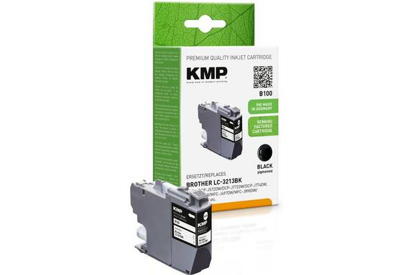 KMP-cartridge Brother LC-3213BK zwart 400 S. B100 gereviseerd.