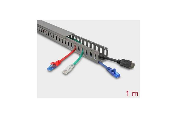 Delock Wiring Duct 40 x 40 mm - length 1 m grey