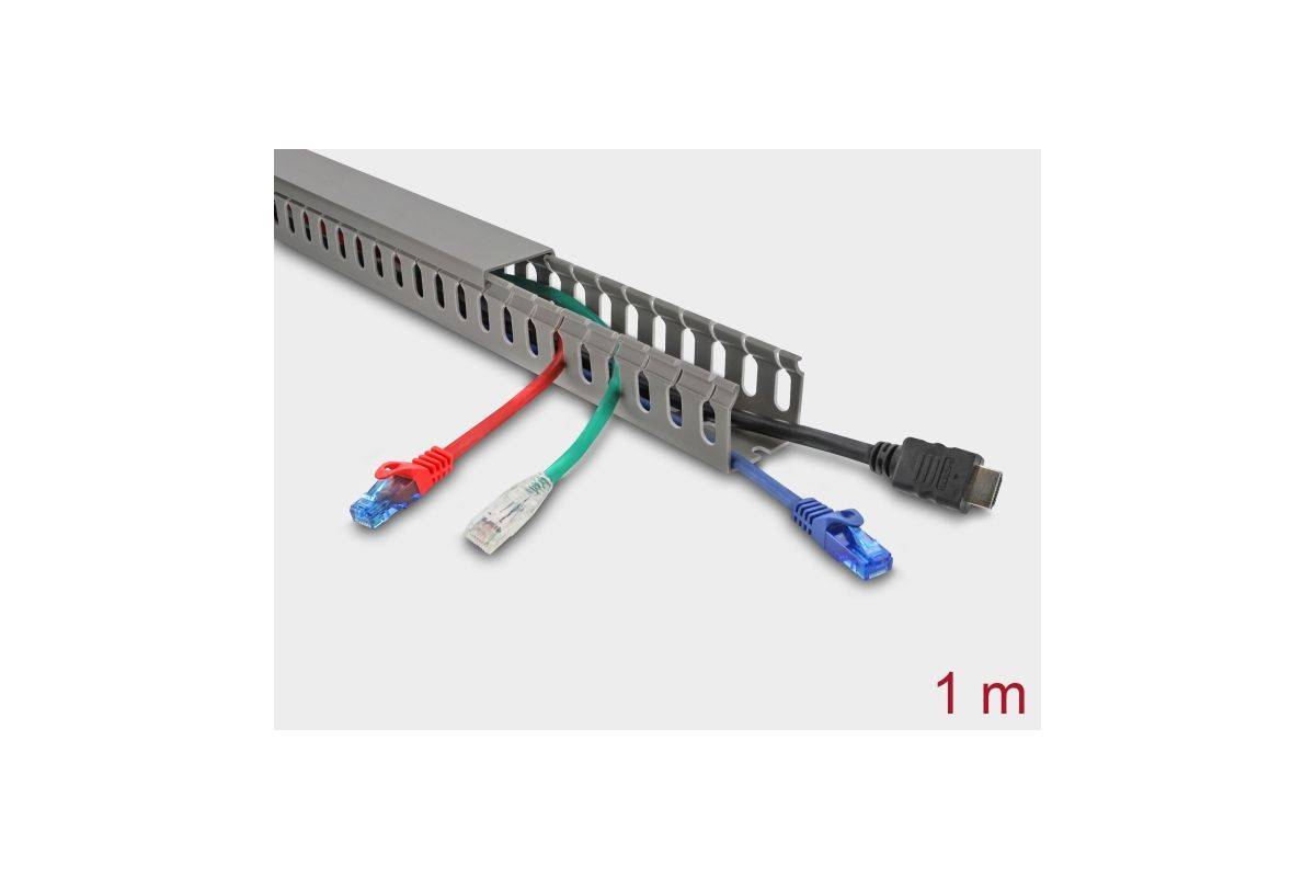 Delock Wiring Duct 40 x 40 mm - length 1 m grey-0