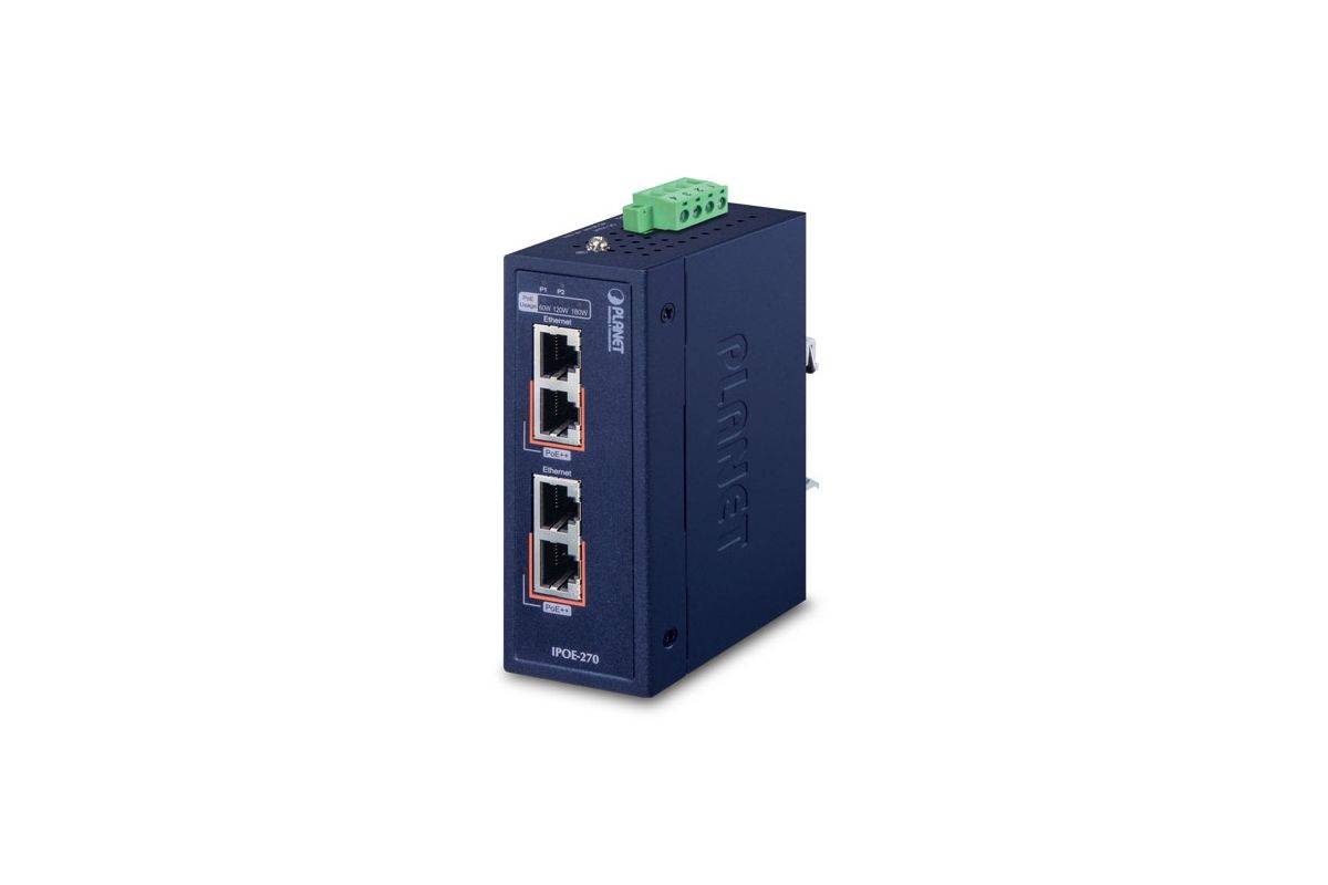 PLANET IPOE-270 netwerkswitch Power over Ethernet (PoE) blauw-0