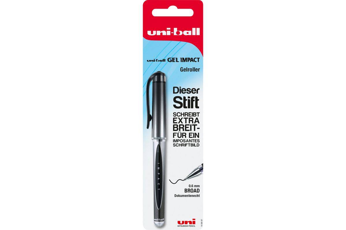 Mitsubishi gelroller UB GEL IMPACT zwart BK-0