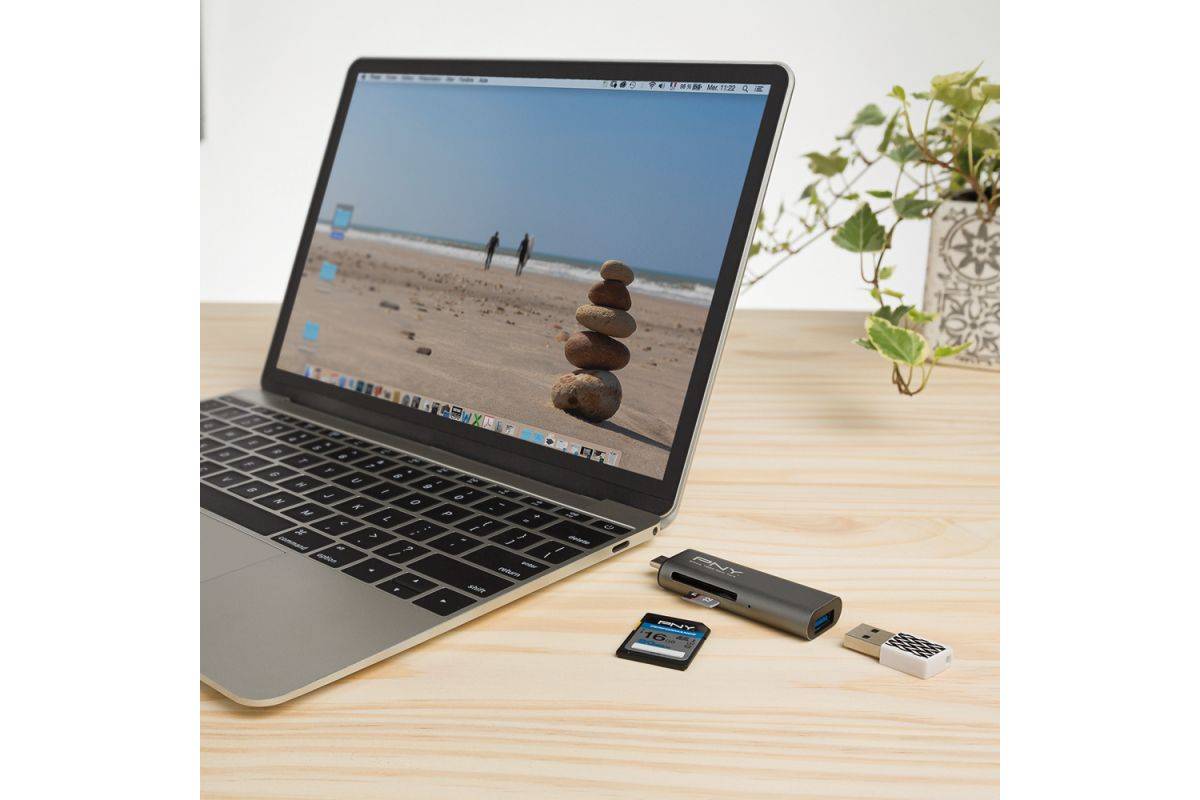 PNY R-TC-UA-3N1E01-RB geheugenkaartlezer USB 3.2 Gen 1 (3.1 Gen 1) Type-C Metallic-2