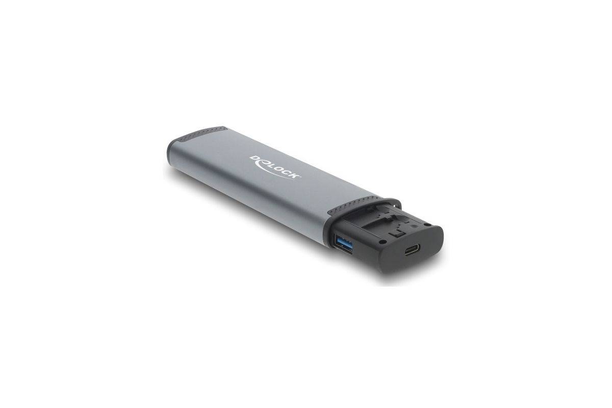 Delock USB 5 Gbps Card Reader with SD and Micro SD slot and Memory card storage compartments-0