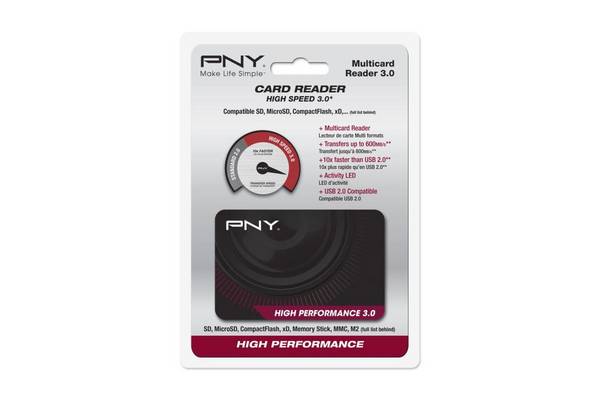 PNY High Performance Reader 3.0 heugenkaartlezer USB 3.2 Gen 1 (3.1 Gen 1) Zwart