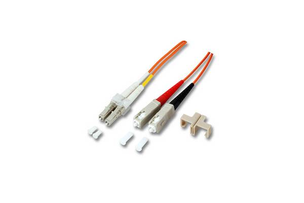 EFB Elektronik LC/SC 50/125µ 1m InfiniBand- en glasvezelkabel in beige, zwart, oranje en rood.