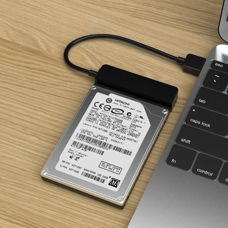 CoreParts 5 Gbps USB 3.1 naar 2,5" SATA HDD/SSD-converter, zwart-1