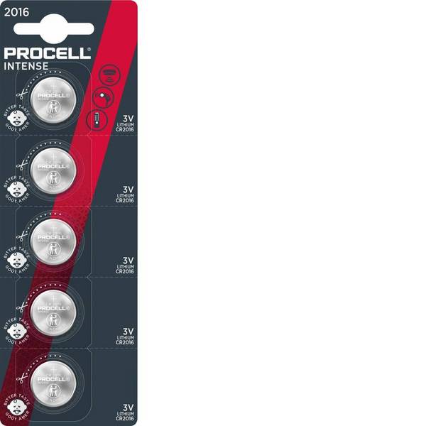 Duracell batterij Procell - CR2016 Intense Lithium 5 Blis