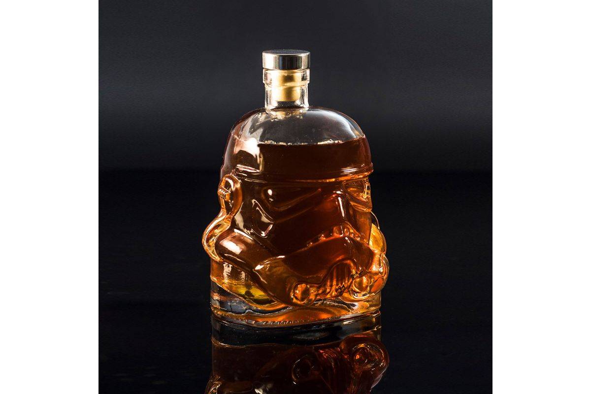 Duim omhoog! Stormtrooper glazen karaf 750 ml met transparante kurk-1