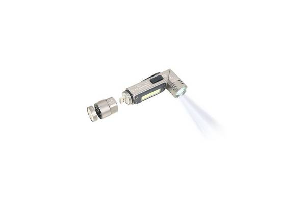 TROIKA ECO GlowLight PRO Grijze Zaklamp met magnetische bevestiging COB LED