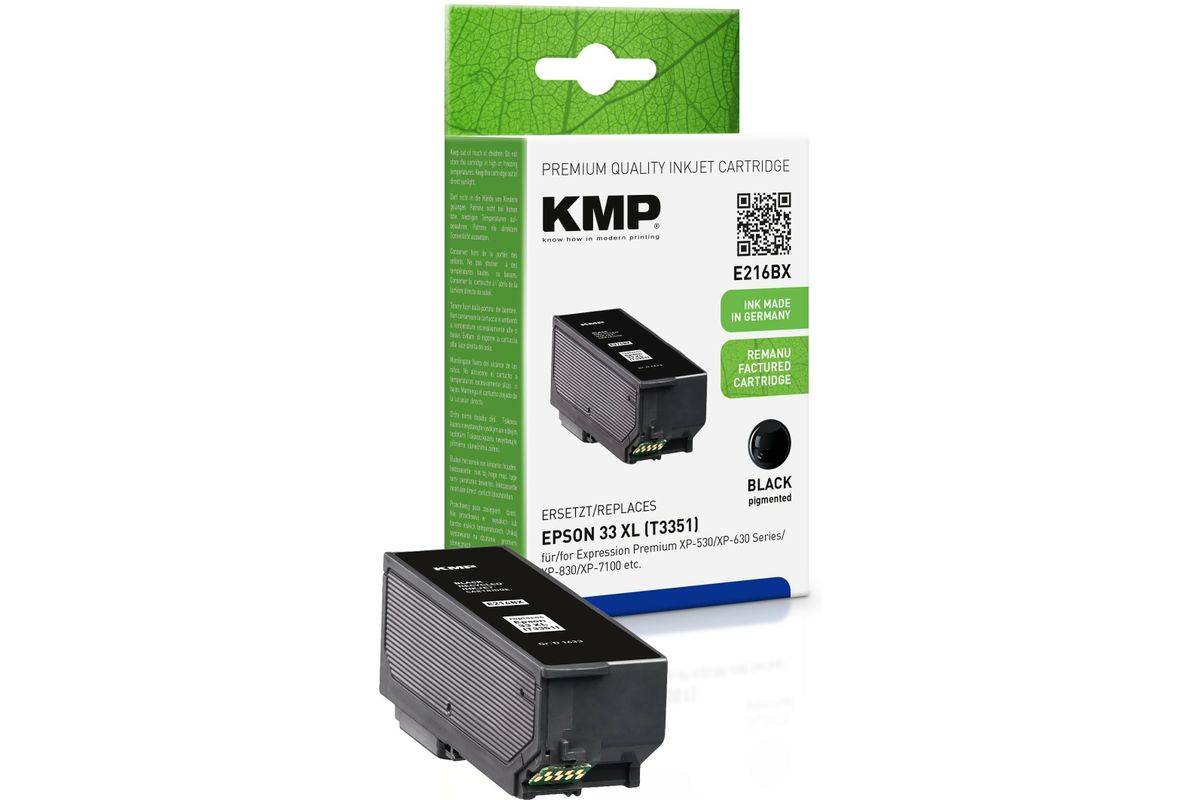 KMP 1633,4001 inktcartridge, compatibel met Hoog (XL) rendement, zwart.-0