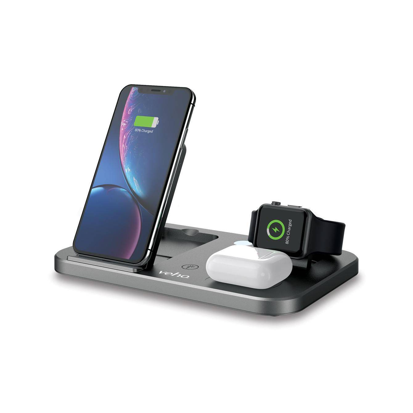Het Veho DS-7 Qi draadloos universeel multi-laadstation heeft een compact, opvouwbaar ontwerp.-4