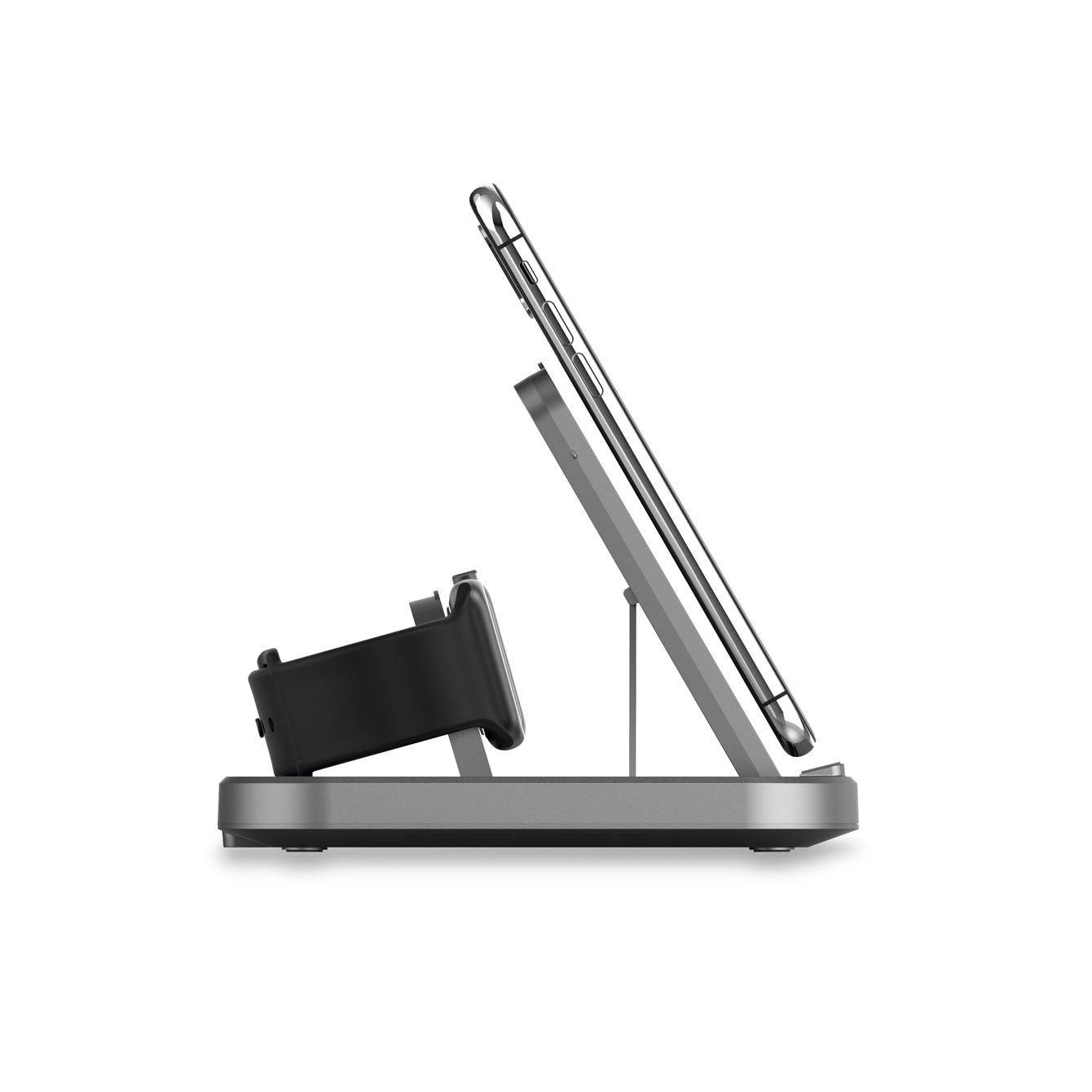Symboolafbeelding voor Het Veho DS-7 Qi draadloos universeel multi-laadstation heeft een compact, opvouwbaar ontwerp.