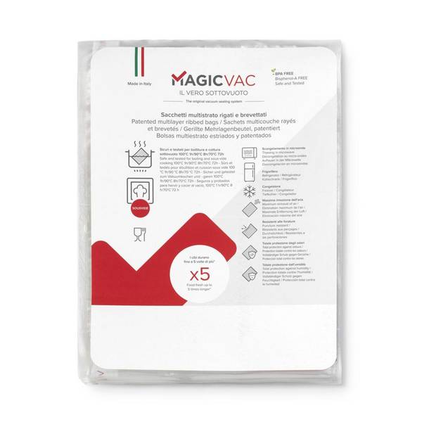 MagicVac 2 vacuümfolierollen met etiket 20 cm x 6 m