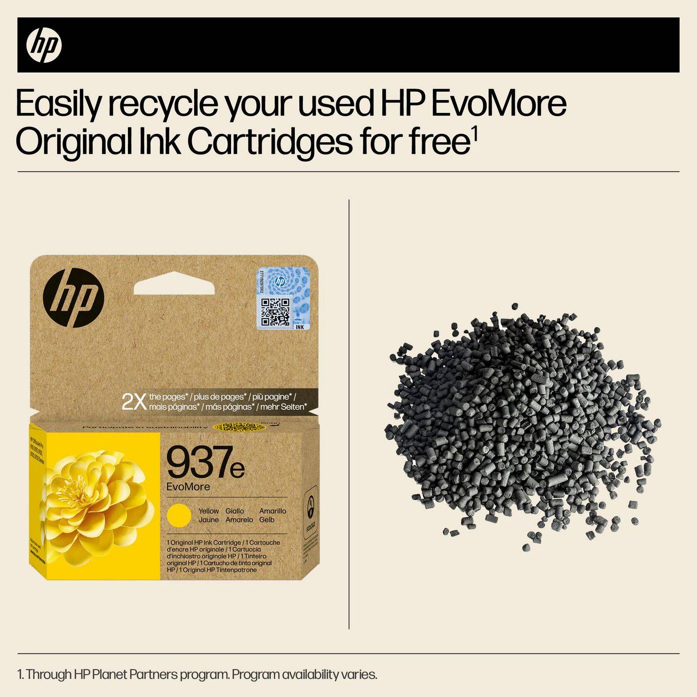 Symboolafbeelding voor HP 937e EvoMore originele gele inktcartridge