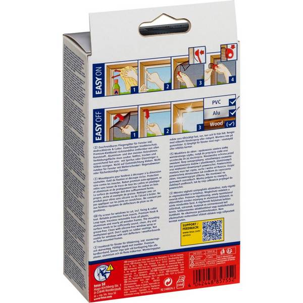 Tesa insect stop voor ramen 1,3X1,5m antraciet 55388
