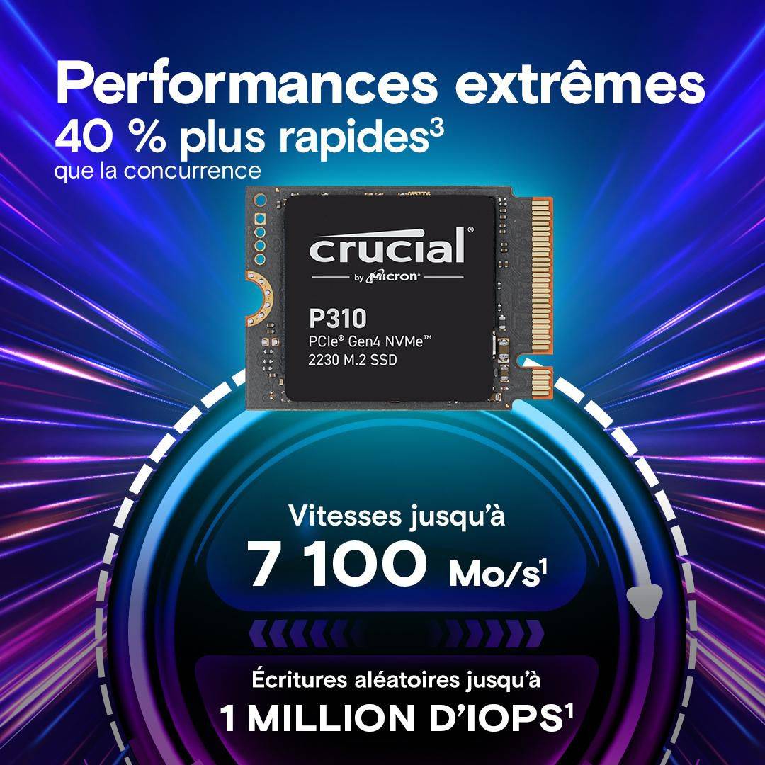 Symboolafbeelding voor Crucial P310 2TB PCIe Gen4 NVMe 2230 M.2 SSD