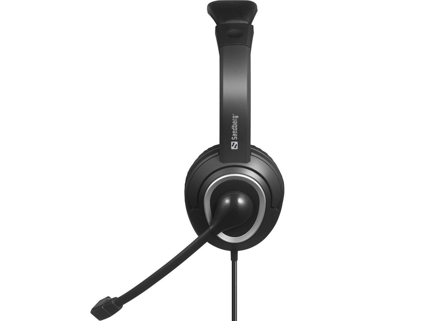 Sandberg USB-C Chat Headset wordt aangesloten op een USB-Cpoort van uw computer.-2
