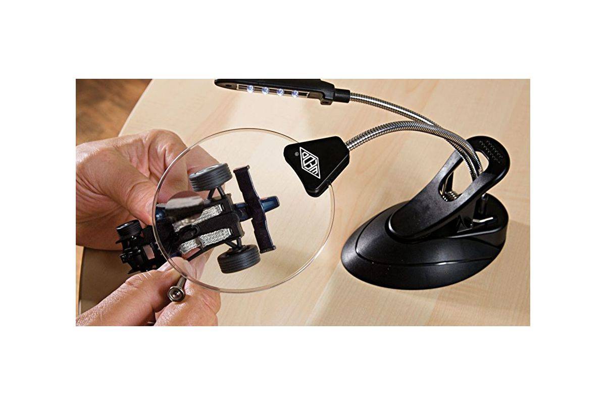 WEDO zakvergrootglas met LED-verlichting incl. batterijen, zwart-1