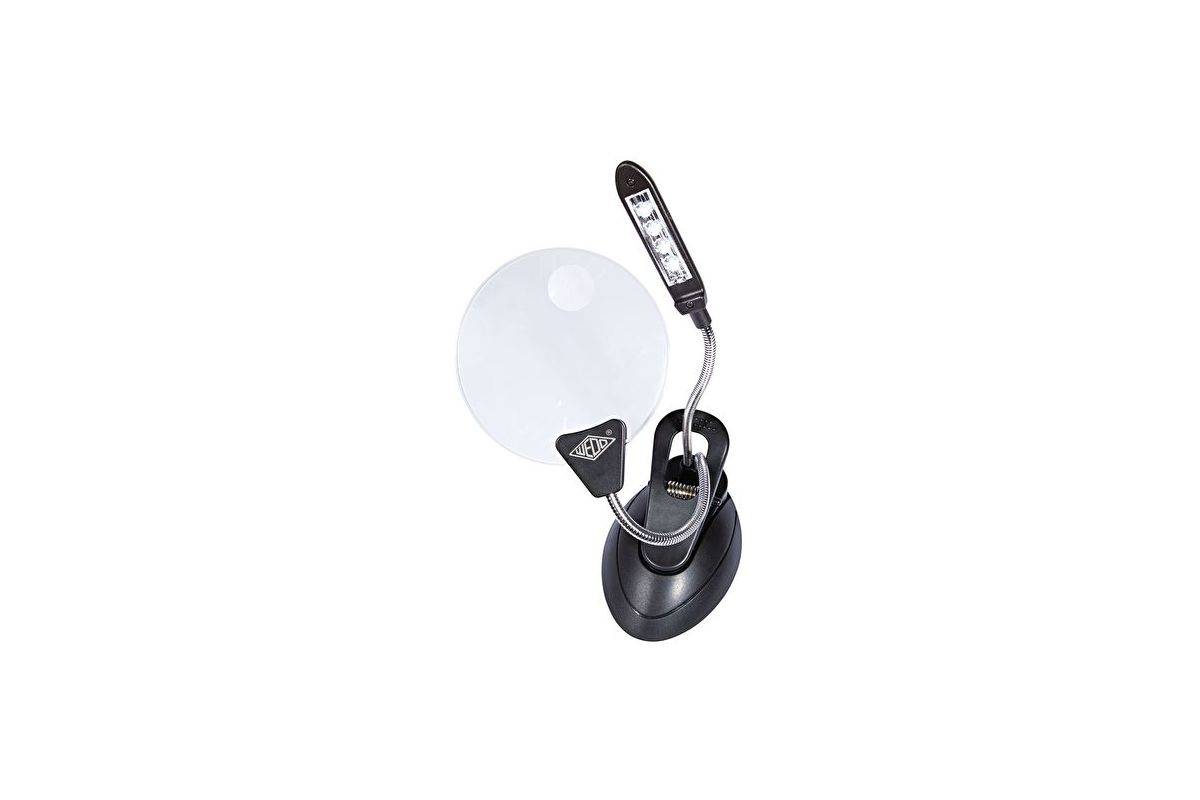 WEDO zakvergrootglas met LED-verlichting incl. batterijen, zwart-2