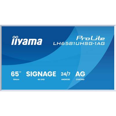 iiyama 65" Gallery Line met afneembaar wit frame, 3840x2160, UHD VA ELED-paneel, Haze 25% 500 cd/m², liggend en staand,-1