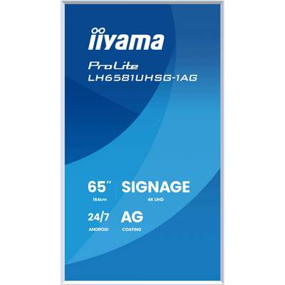 iiyama 65" Gallery Line met afneembaar wit frame, 3840x2160, UHD VA ELED-paneel, Haze 25% 500 cd/m², liggend en staand,-2