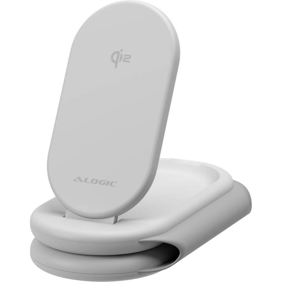 Alogic PackAway 3-in-1 Qi2 Wireless Charging Stand White-3
