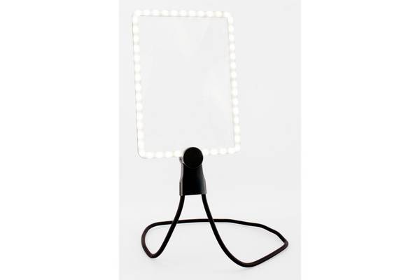 REALPOWER LED-vergrootglas HL-1, rechthoekig LED-leesvergrootglas om om de nek te dragen