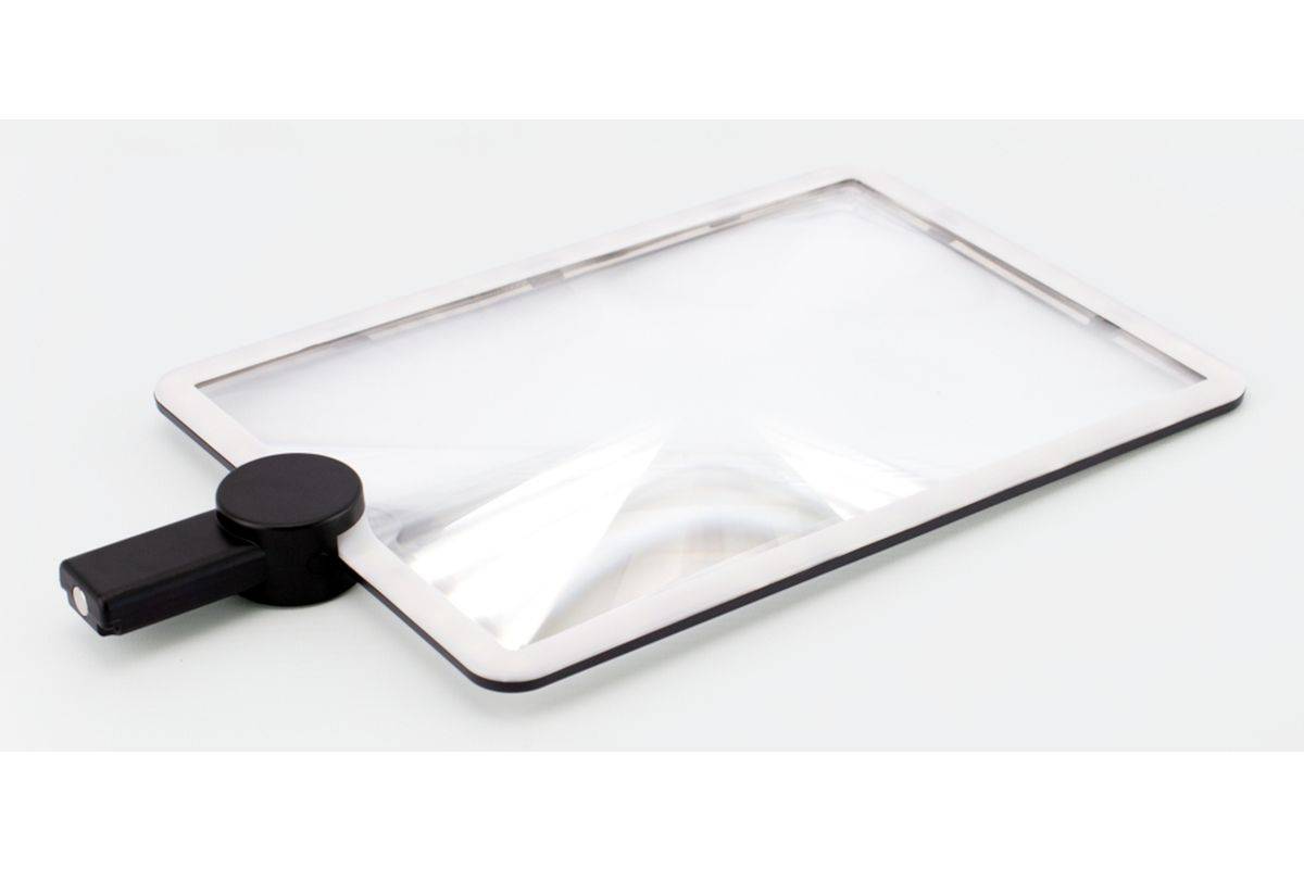 REALPOWER LED-vergrootglas HL-1, rechthoekig LED-leesvergrootglas om om de nek te dragen-1