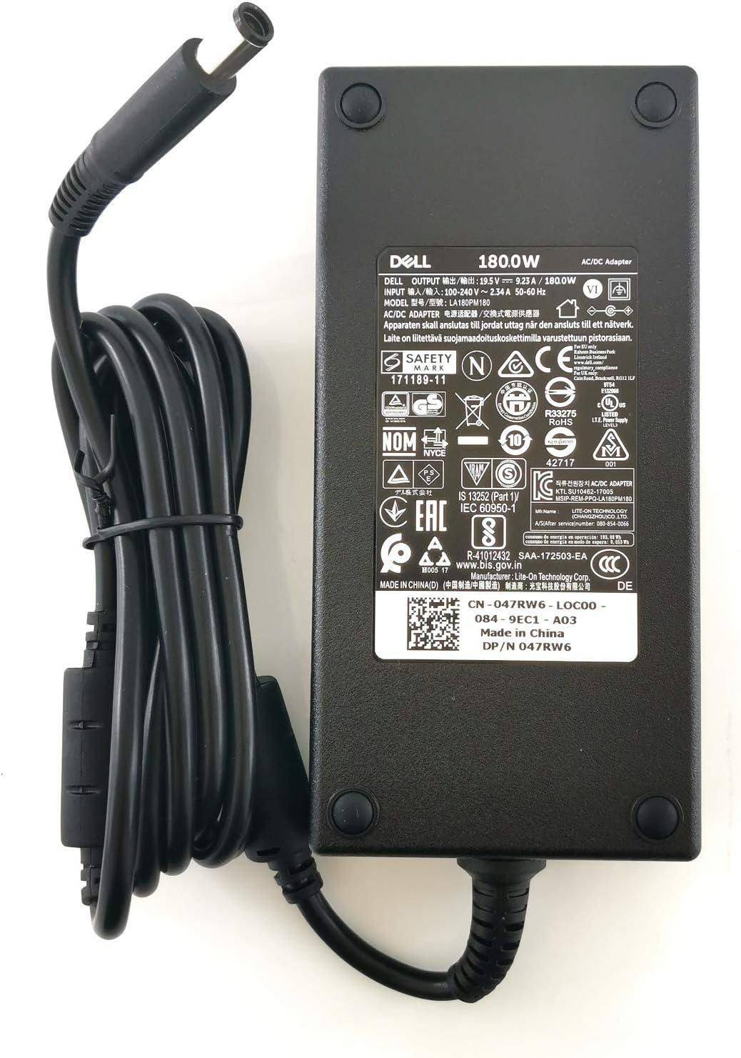 Dell AC-adapter, 180W, 19,5V, 3-pins, 7,4 mm, C6-netsnoer, set van 6-1