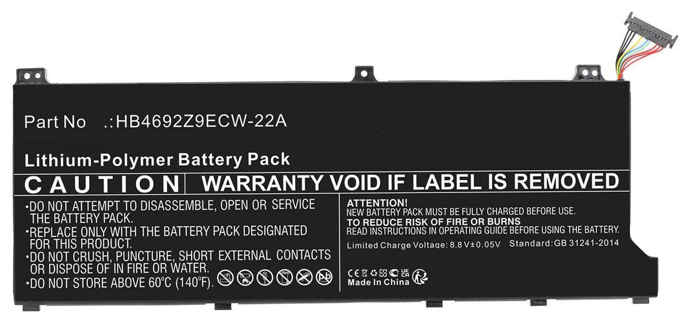 CoreParts-accu voor Huawei notebooks en laptops: 46,20 Wh Li-polymeer, 7,7 V, 6000 mAh, zwart.-0