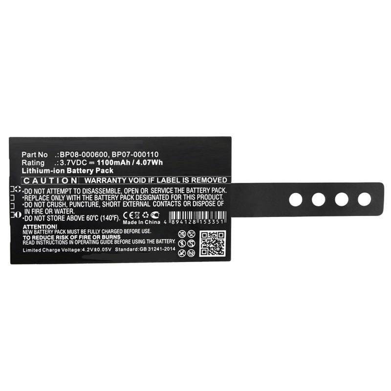 CoreParts-accu voor Datalogic barcodescanner 4,07 Wh Li-ion 3,7 V 1100 mAh zwart voor Memor NFP-1
