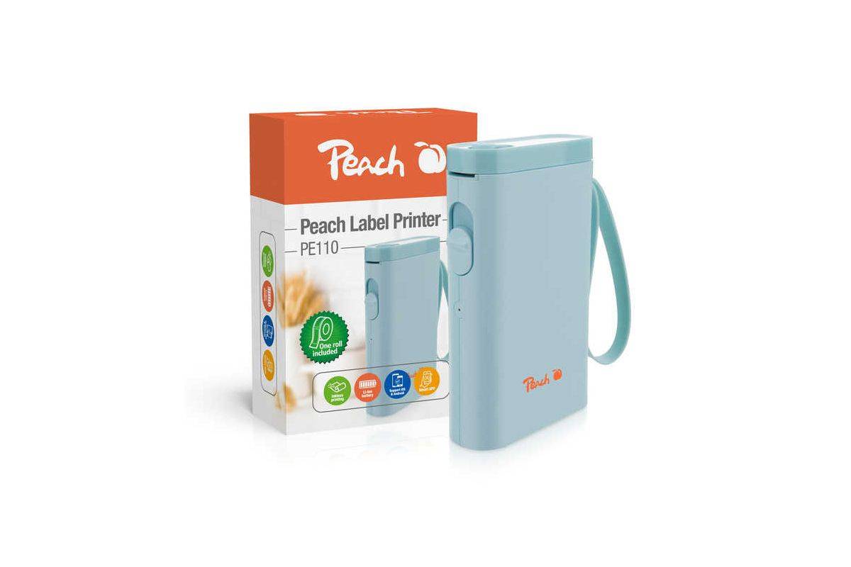 Peach PE110 labelprinter Direct thermisch 203 x 203 DPI 60 mm/sec Draadloos Bluetooth-0