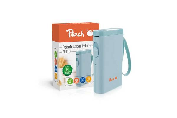 Peach PE110 labelprinter Direct thermisch 203 x 203 DPI 60 mm/sec Draadloos Bluetooth