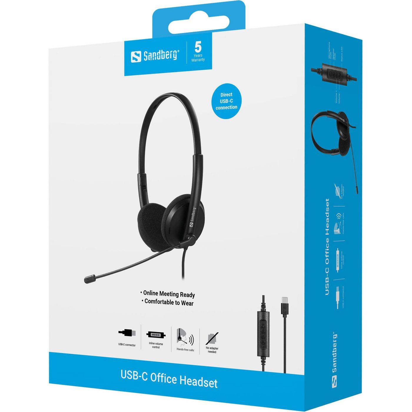 Symboolafbeelding voor Sandberg USB-C kantoorheadset