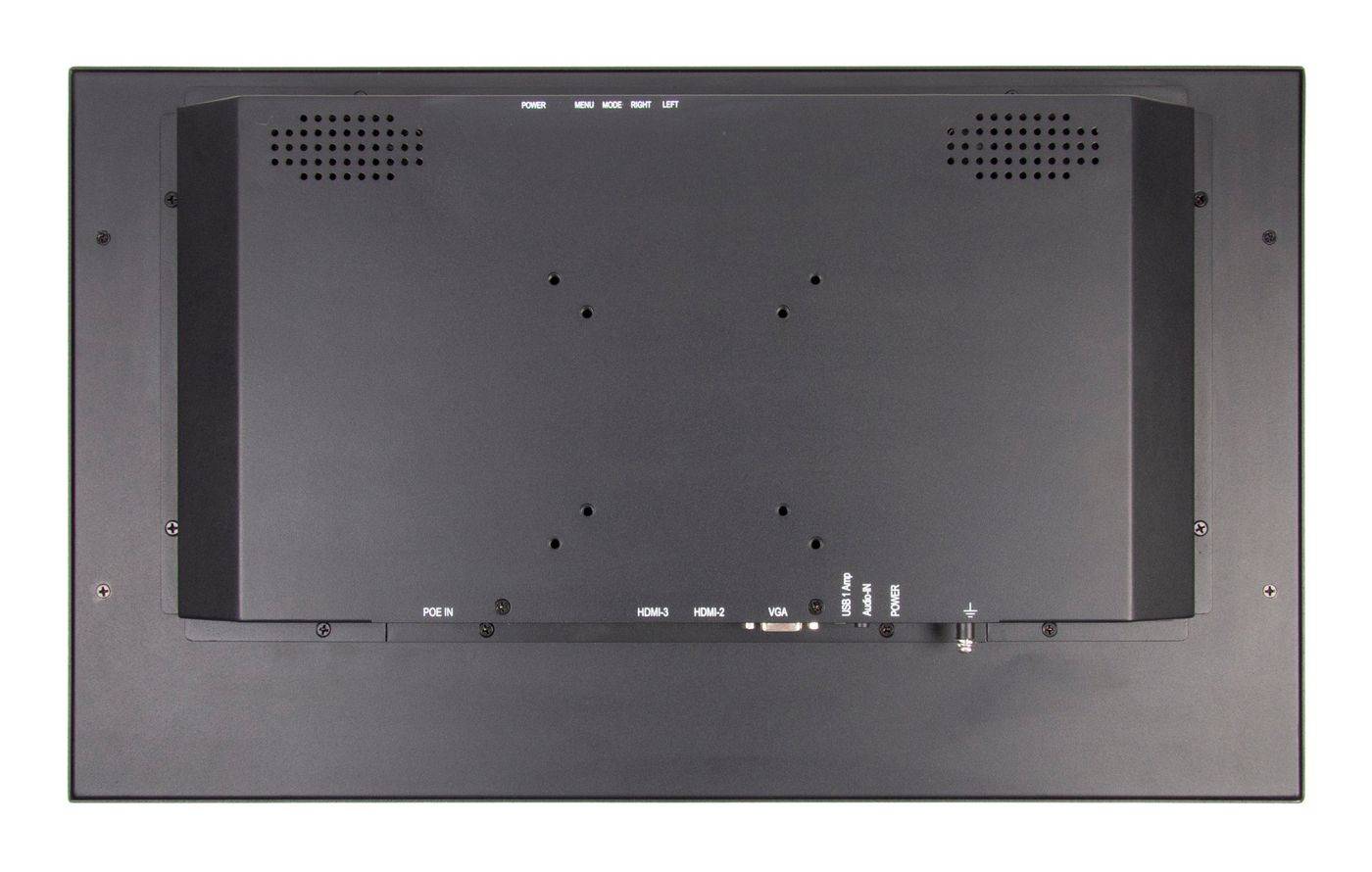 Ernitec 24" 24/7 Full-HD bewakingsmonitor. 2x HDMI 2.0, 1x VGA-poort, 1x RJ45 (PoE IN), 2x luidsprekers-1