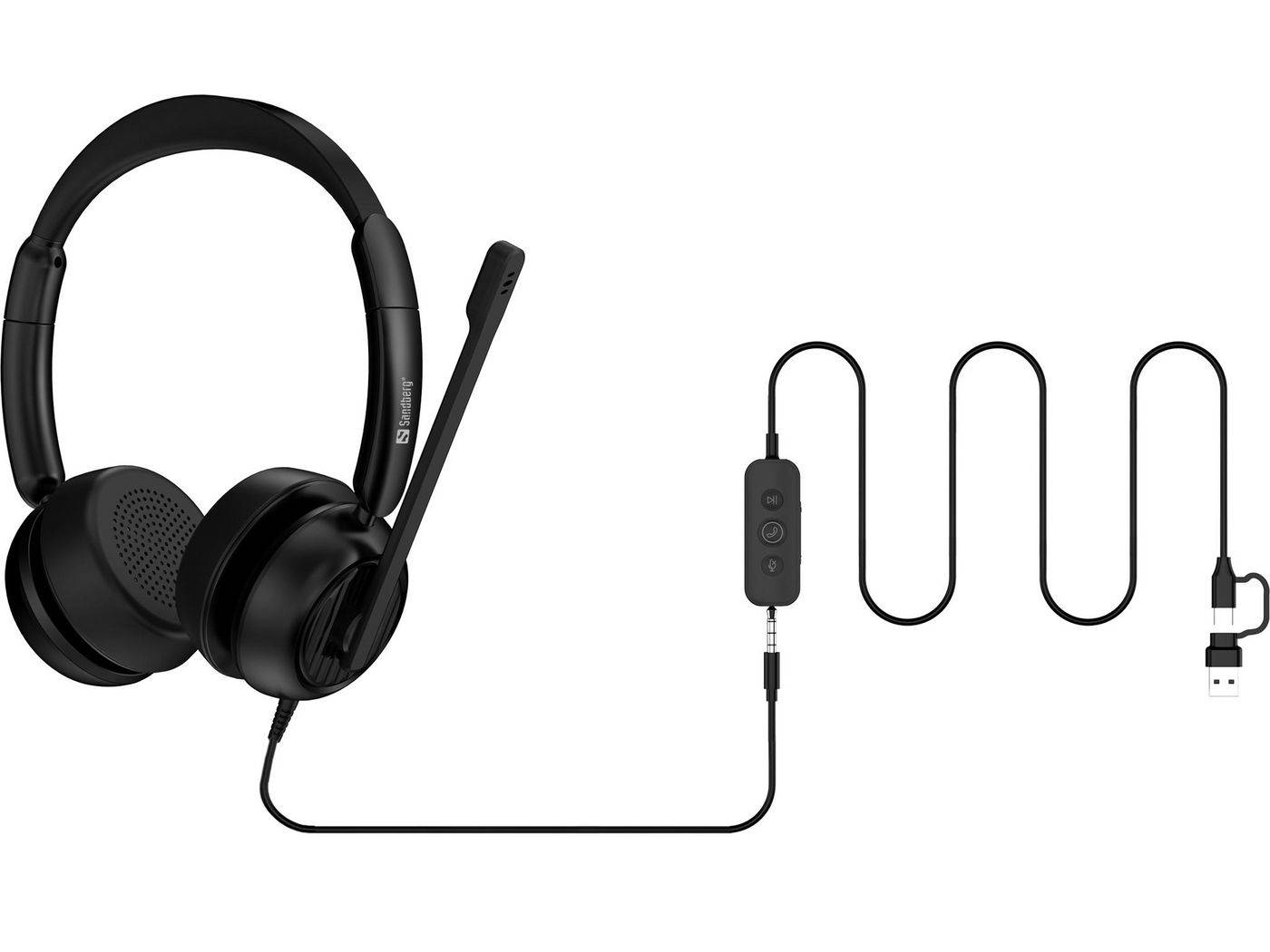 Sandberg 3-in-1 kantoorheadset Pro ENC-6