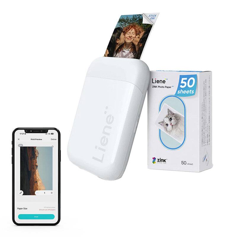 Liene - KW001-65022 - Liene Pearl 2x3" draagbare Fotodrucker (wit)-5