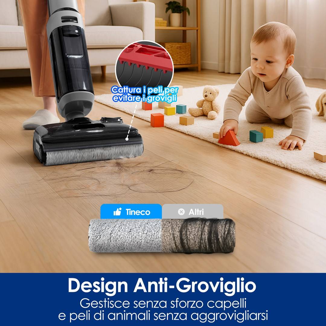 Tineco FloorOne i5 Stretch PLUS Stofzuiger Accu Droog & Nat Zakloos Grijs 2,5 Ah-2
