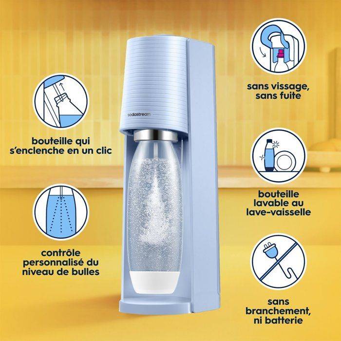 SODASTREAM Soda Maker - TERRA Blauw - 1 Vaatwasserbestendige Fles - 1 x 60 L Gas Navulling-4