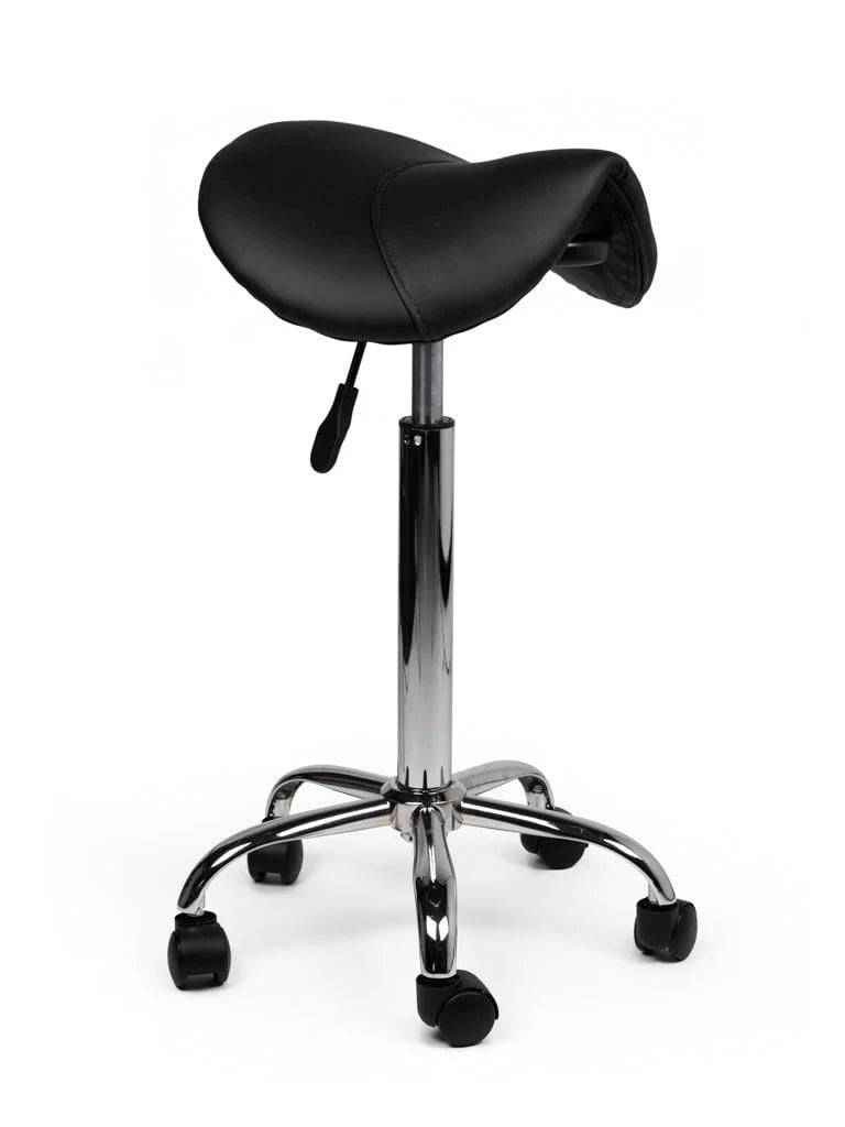 Ergonomische Zadelkruk Zwart op Wielen-0