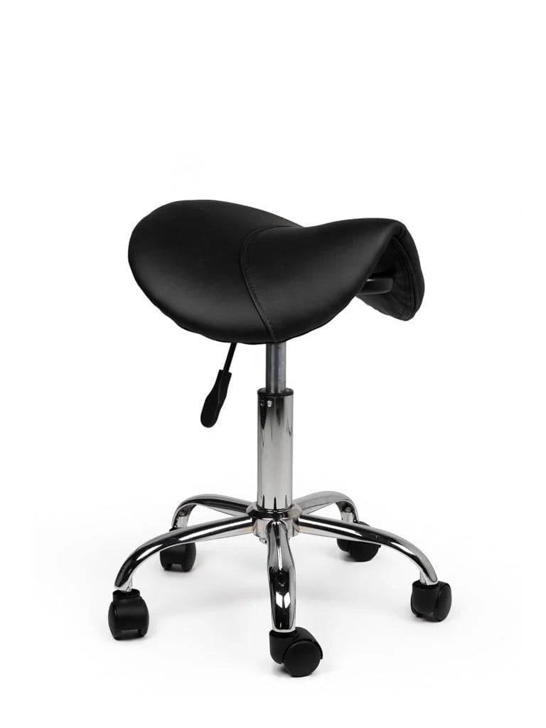 Ergonomische Zadelkruk Zwart op Wielen-0